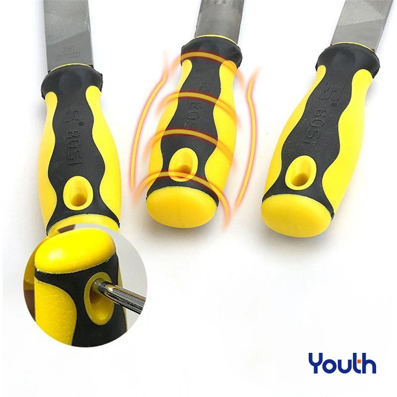 Молодежный инженер металлический напильник 8 дюймов 200 мм мягкий захват Ассорти полукруглый плоский квадратный треугольник круглый металлический напильник