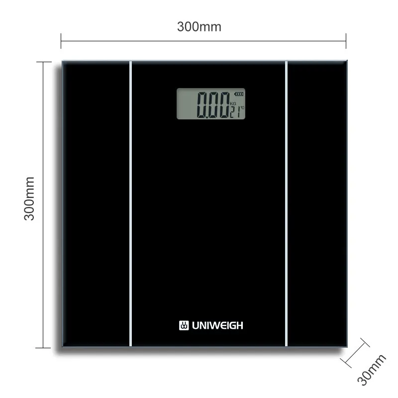 Auto Off 5MM Tempered Glass Balance Digital Body Weight Bathroom Scale