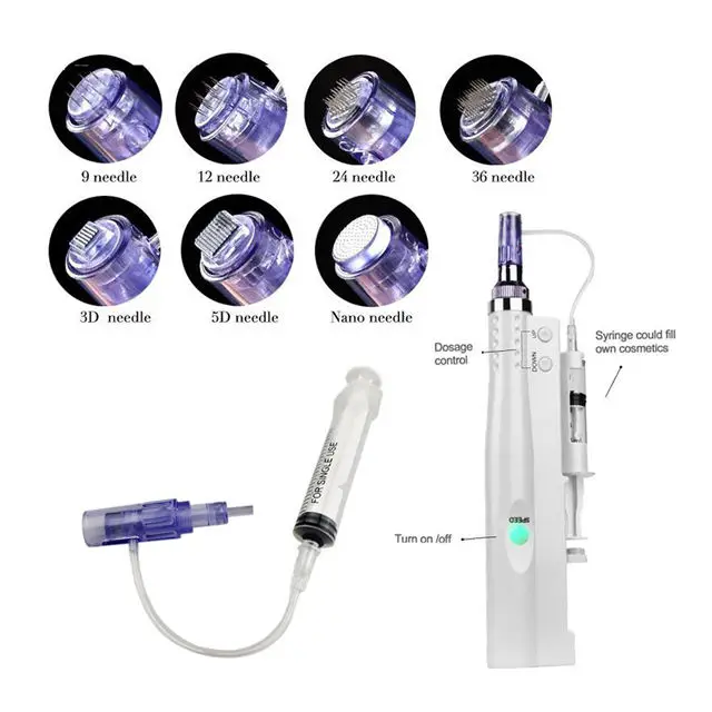 Salon Home Portable High Frequency Facial Care Beauty Device Needles Pen Auto Electric Wireless Pen for Face