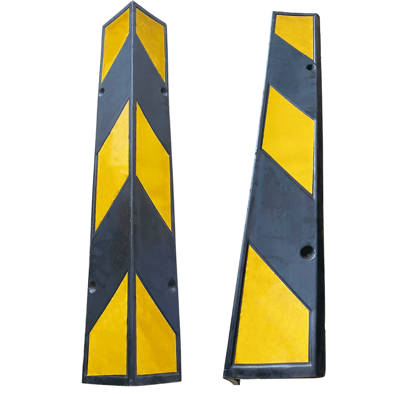 Rubber Wall Corner Guard with Reflective Yellow Strip, 1000m Garage Guards for Parking Garages and Warehouse Columns