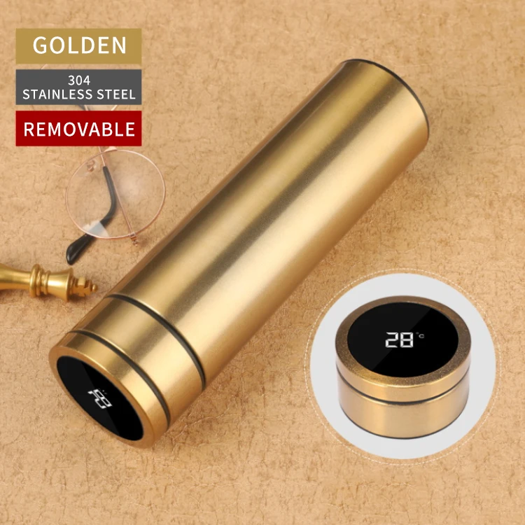 New Smart Thermos Flask 304 Stainless Steel Business Gift Temperature Measuring Cup Temperature Thermos Flask Custom Logo