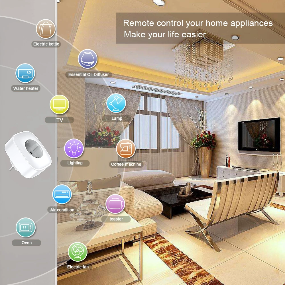 BSD63 EU Smart Plug tuya zigbee mesh with energy monitor 16a 20a can firmware custom base on esp series smart home products