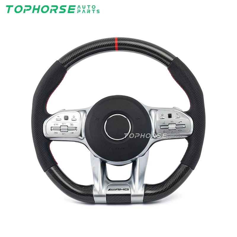 all series ben-z steering wheel  carbon fiber  amg style steering wheel w463 w222 w205 w212 w213
