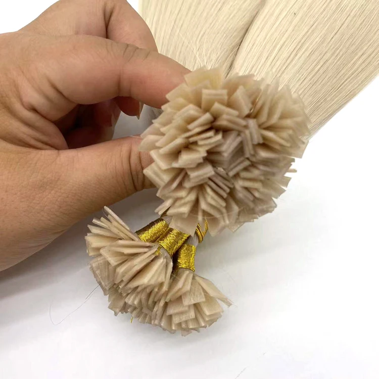 2024 Hot Selling Double Drawn Italian Keratin Virgin Cuticle Aligned Keratin Flat Tip U Tip Human Hair Extension