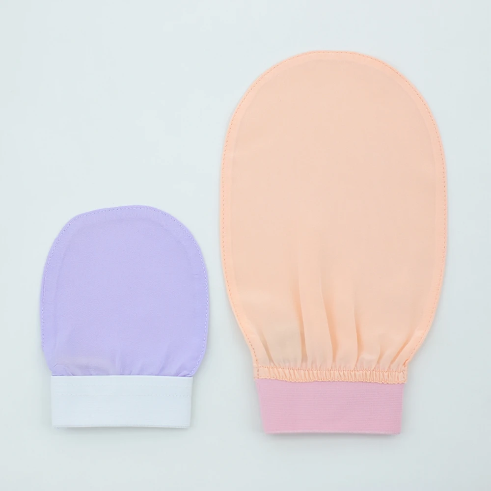 Face And  Body Use Silk Exfoliating Gloves 100% Cocoon Raw Silk Mitts For Removing Dead Skin