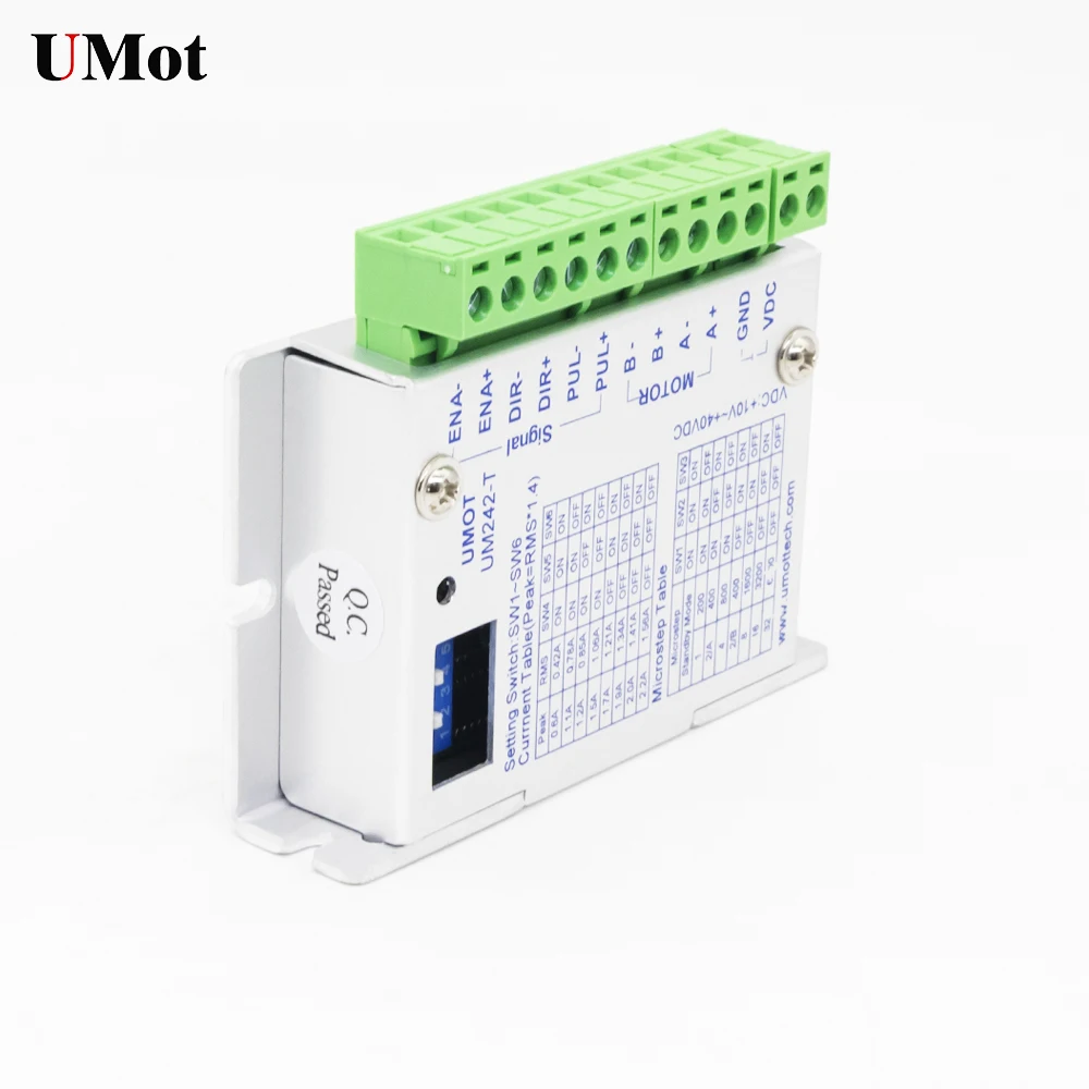 UM242 2-фазный шаговый мотор драйвер 0.2A-2.2A Мини Драйвер шагового двигателя для ЧПУ линейные направляющие движения системы