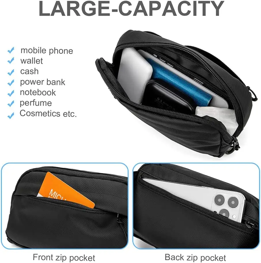 Waterproof Running Travelling Hiking Purse Pouch Sport Fanny Pack Waist Belt Bag Men