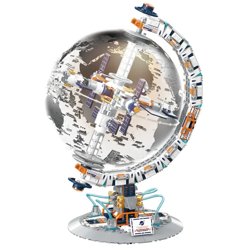 JAKI Space Trend Toy Dawn Globe Building brick toy CK003 Latest Rotating Globe block toy for children gift