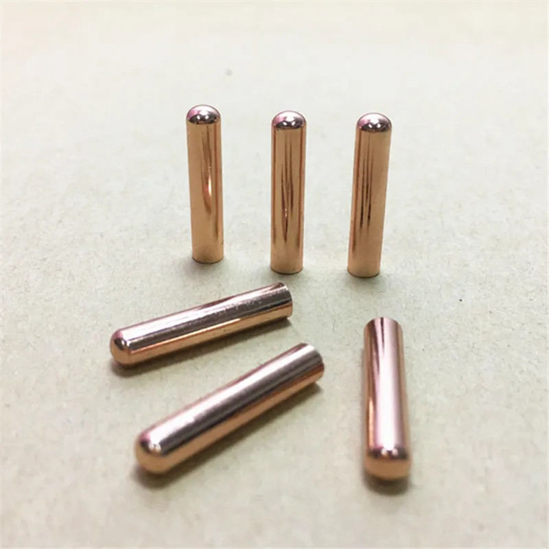 
Eco-friendly drawstring cap round copper strap metal end cord tipping 