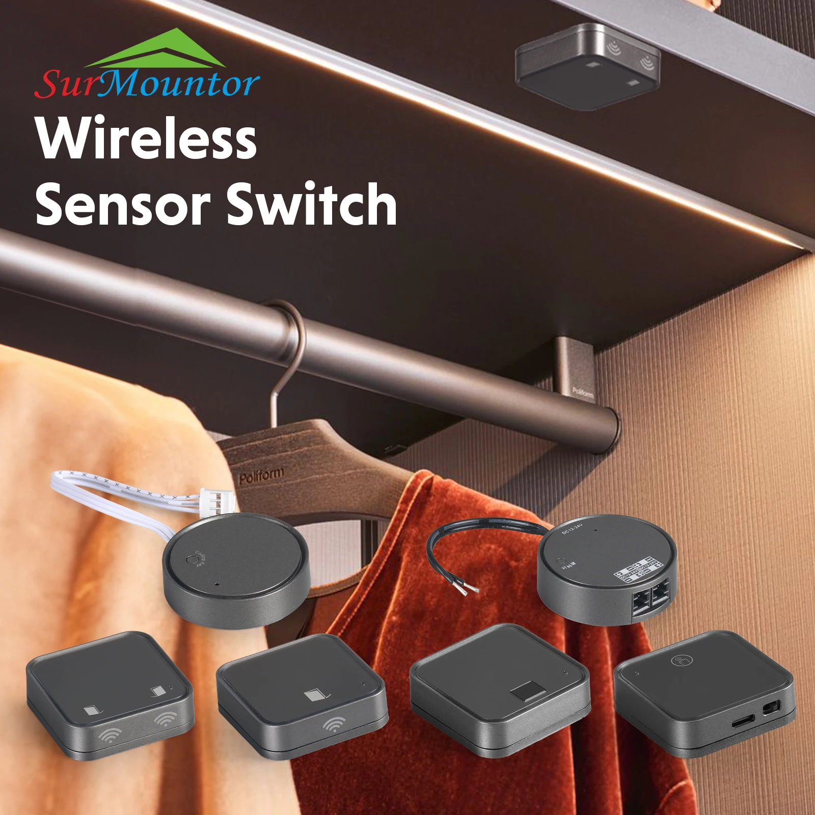 Ws002 Switch Dimming Signal Range 12V Dimmer Led Touch Sensor Switch For Under Cabinet Light