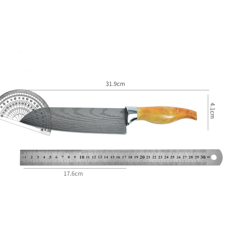 7' 8' Sharp Stainless Steel Kitchen Chef Santoku Knife Best for Home and Restaurant with Damascus pattern