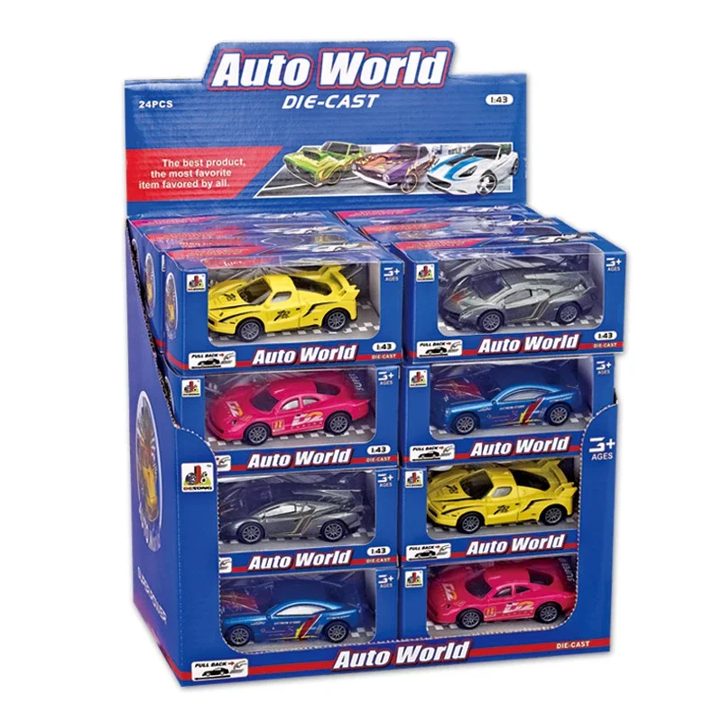 High Quality Wholesale Diecast Toys 1:43 Mini Alloy Racing Pull-back Vehicle Toy Pull Back Racing Toys Model Car For Kids