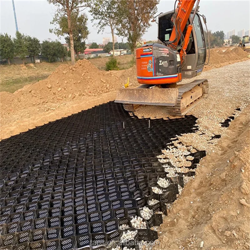 HDPE Geocell manufacturer price textured and perforated gravel grid geo cell for road construction