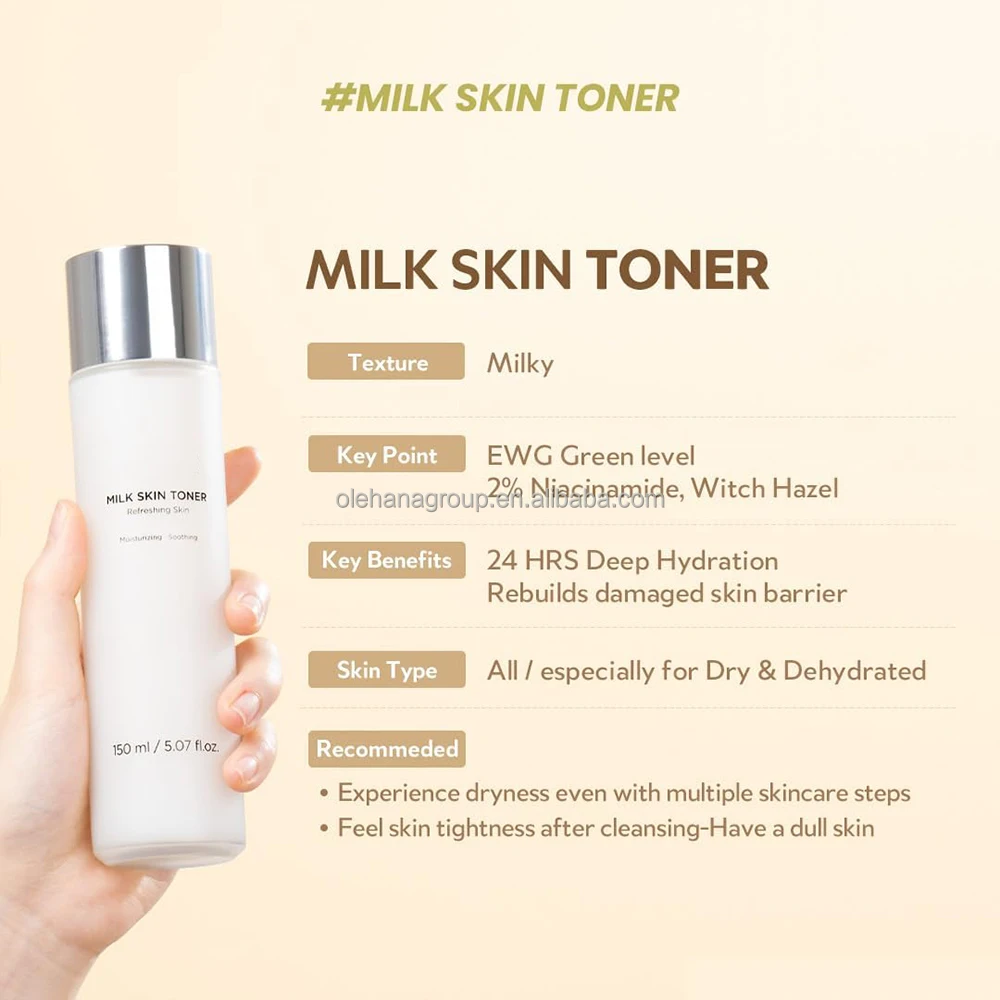 Rice Toner Korean Rejuvenating Skin Care Rice Bran Extracts Moisturizing Whitening Brightening Remove Dark Spot Milk Toner