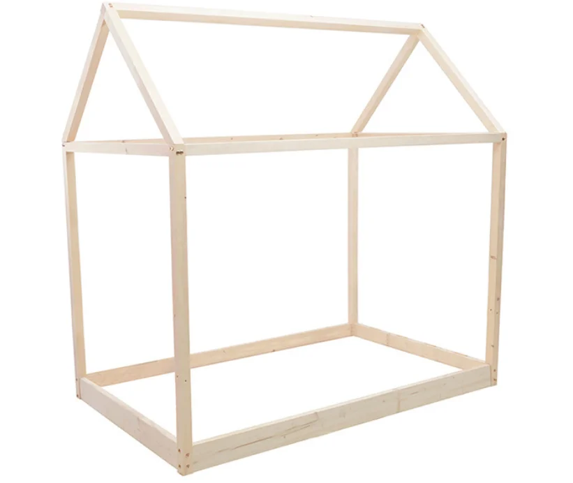 wholesale Nordic style  Wooden frame kids bed for small room