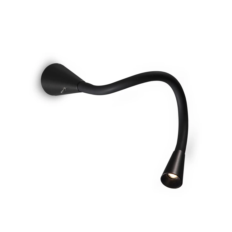 light 3W LED aluminium flexible bedside reading lamp for hotel