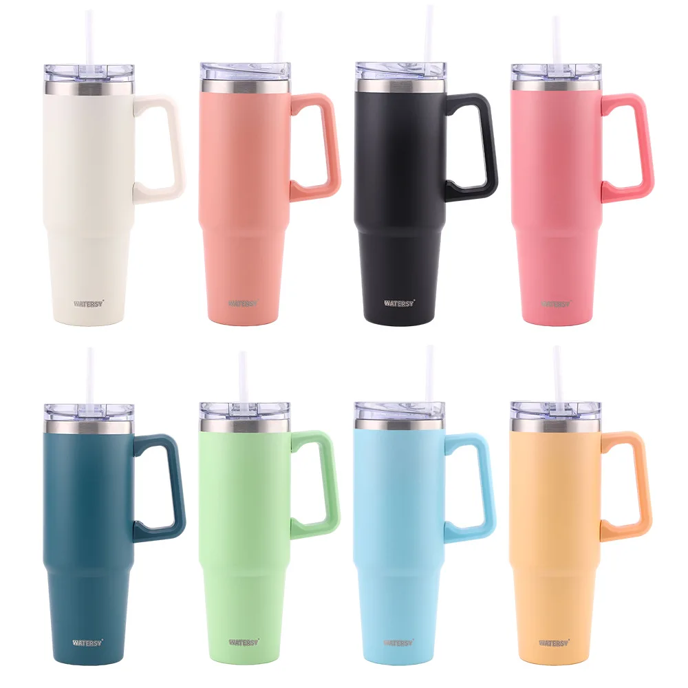 Watersy 2023 New 35oz Double Wall Vacuum Insulated Stainless Steel 304 Coffee Travel Mug cup Tumbler with Water proof lid