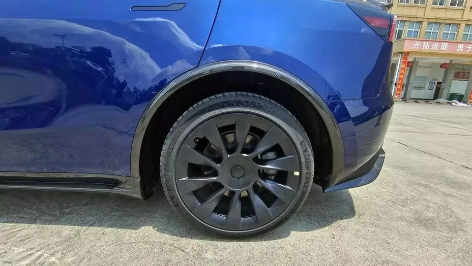 Комплект сухих углеродных накладок на крыло 4 шт. накладки свод колеса подходят для Tesla Model Y