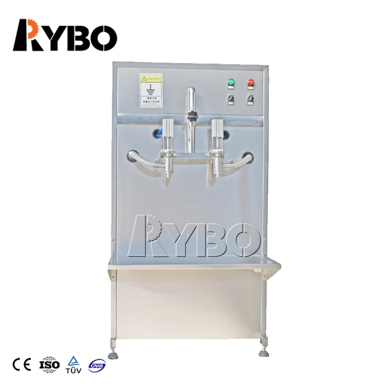 Small Double head manual 2 nozzle high viscosity can soups gel polish jams silicone filling machine with hopper production line