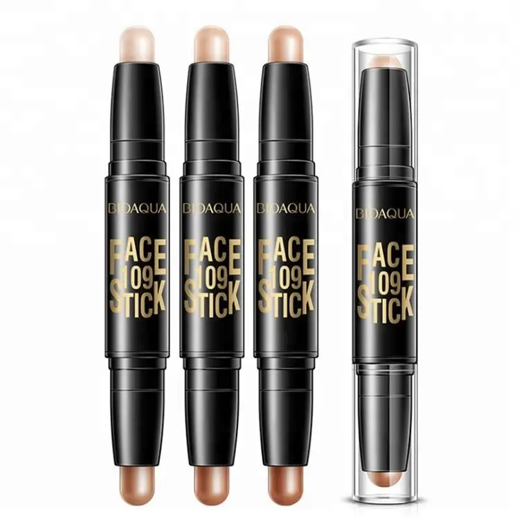 OEM BIOAQUA Double Head 3D Highlighter Stick Face Makeup Pen Concealer Foundation Stick Texture Contour Concealer Stick