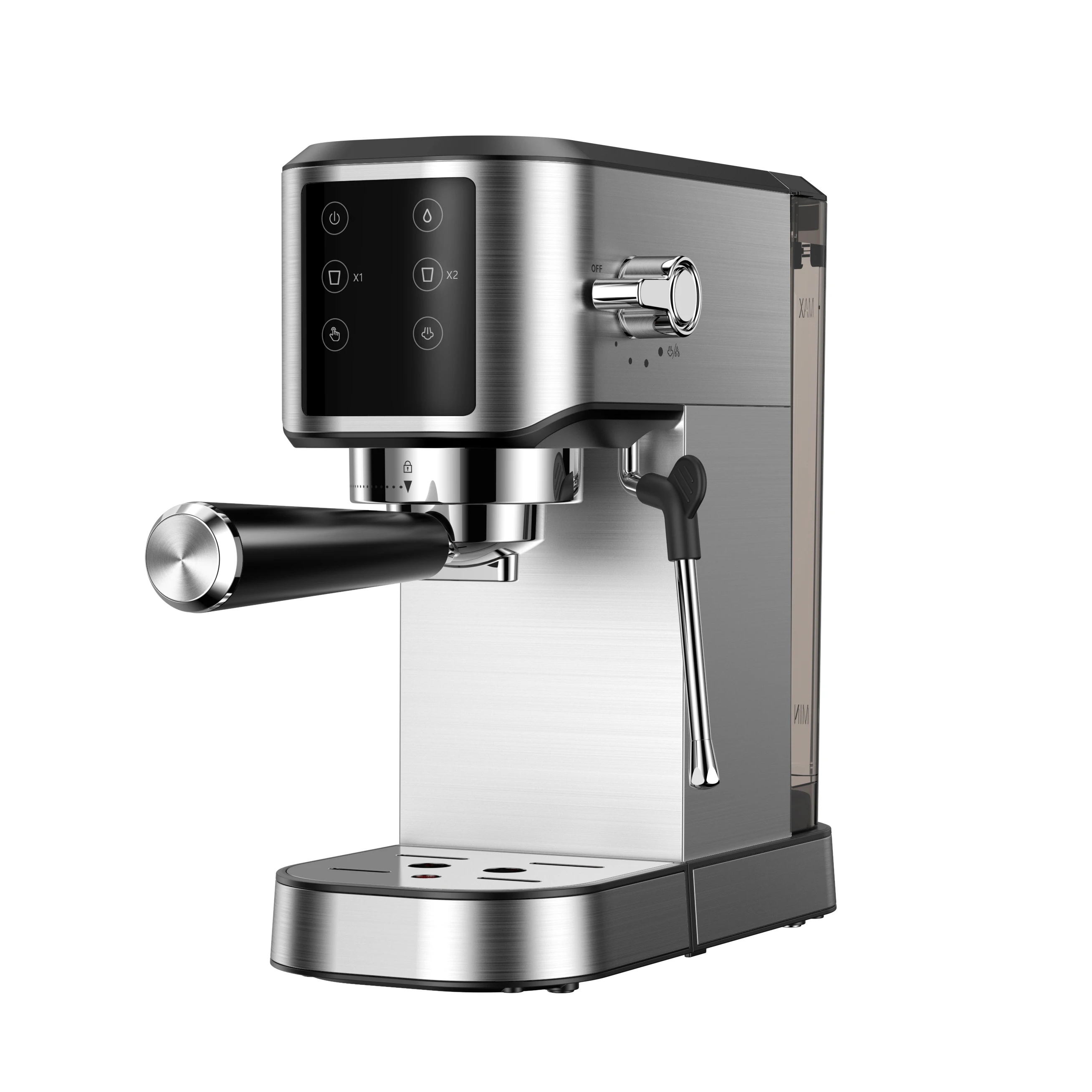 Новый дизайн коммерческая кофеварка для капучино два стакана с сенсорным экраном кофемашины эспрессо