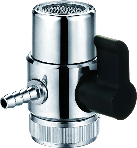 Chrome plated smooth surface diverter valve 1/4 -1/2  Dual way / single way