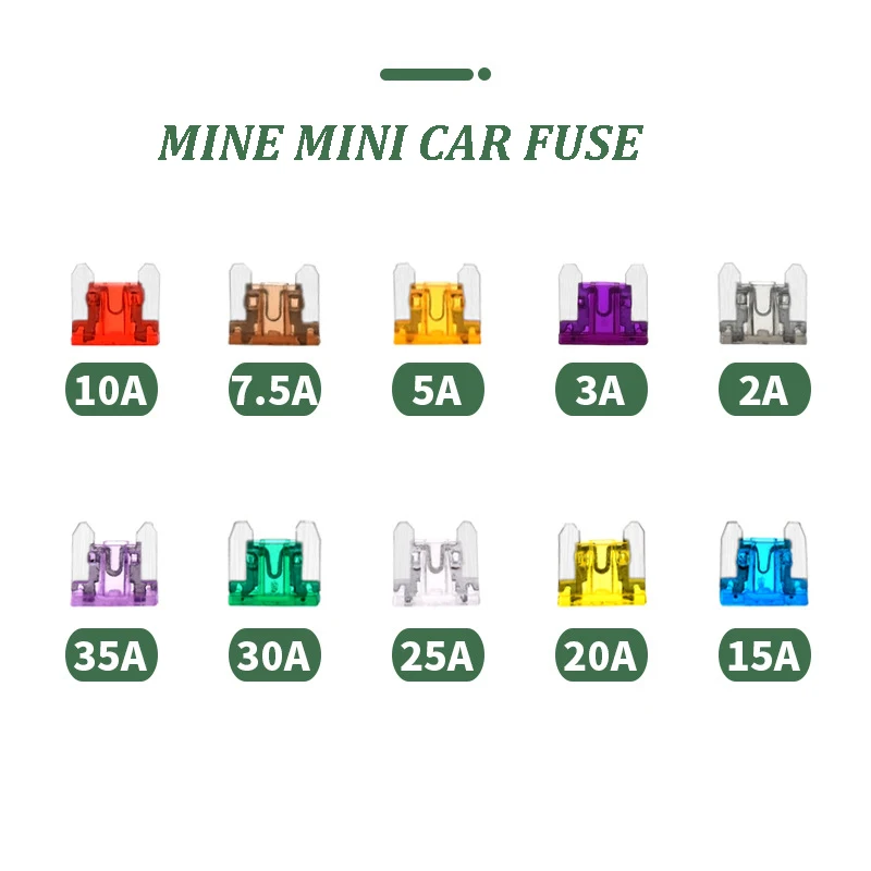 Low voltage auto fuse fusibles automotriz 2A to 40A zinc alloy car fuse 10a/15a/20a car fuse set small car insert fuse