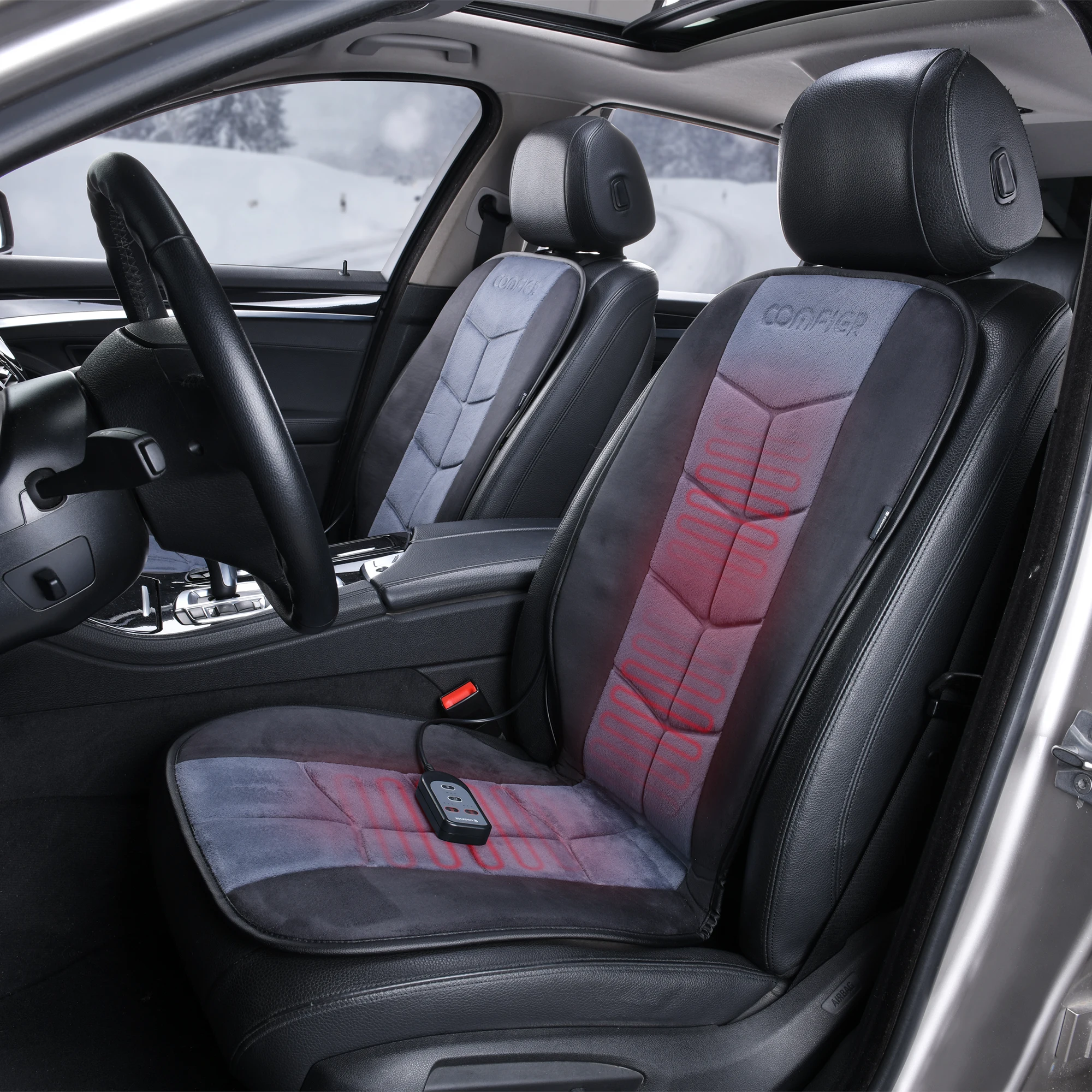 COMFIER Heated Car Seat Cushion - Universal 12V Car 24V Truck Seat Heater