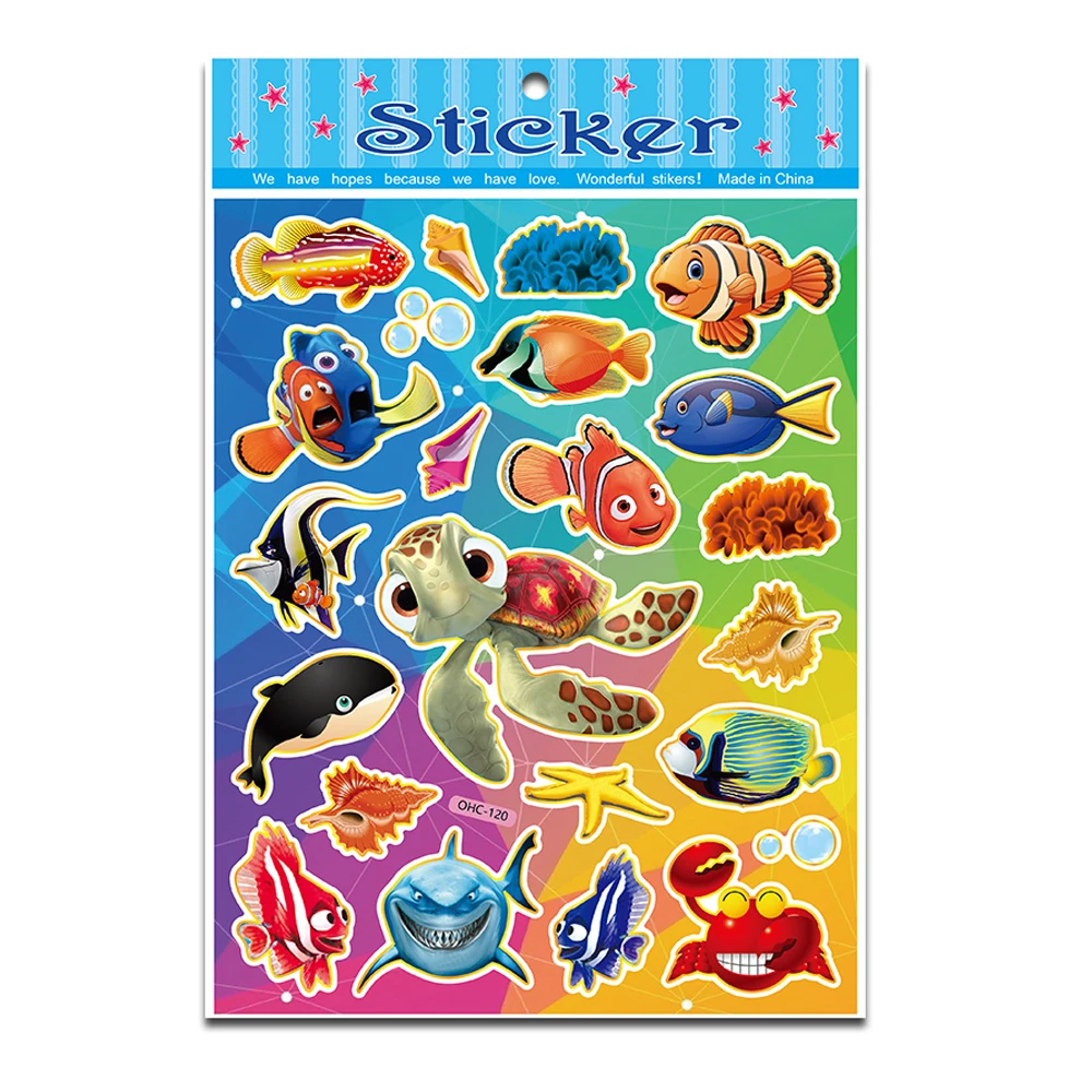 Cute animal world decoration waterproof stickers scrapbook DIY anime stickers waterproof
