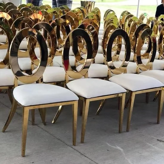 More design Commercial Outdoor Furniture Stainless Steel +Leather Hotel Stacking Wedding Metal Banquet Chair