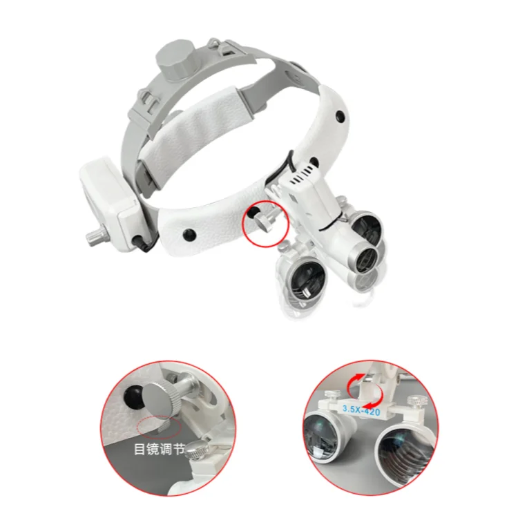 Headband Medical Headlight 3.5X Dental Surgical Medical Binocular Loupes Magnifier