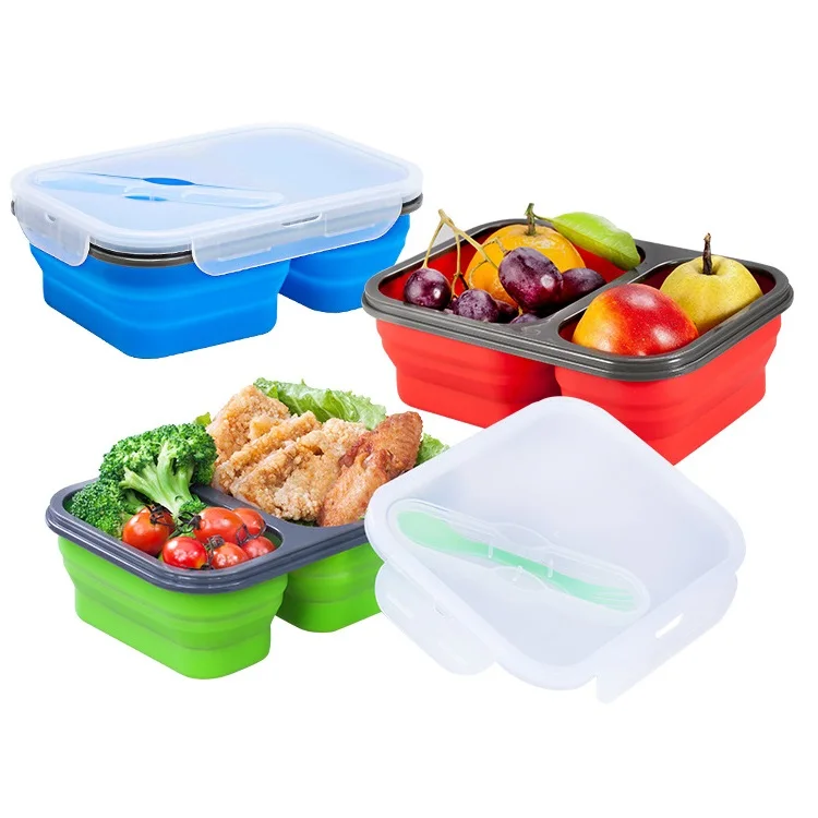BPA Free silicone collapsible food storage containers