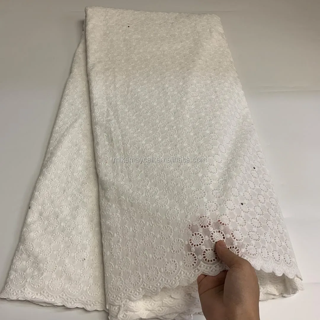 
2021 Latest Nigeria Swiss Laces High Quality Swiss Voile Laces Switzerland Cotton African Dry Lace Fabric 