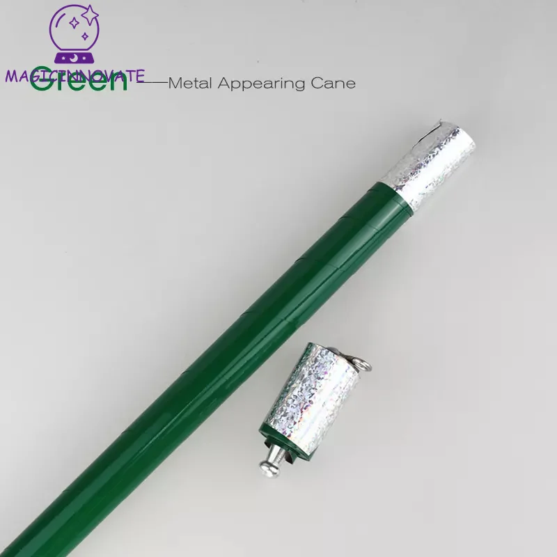hot sell Metal Appearing Cane--Green   Halloween Day party performance  magic iluciones    magic staff magic wand