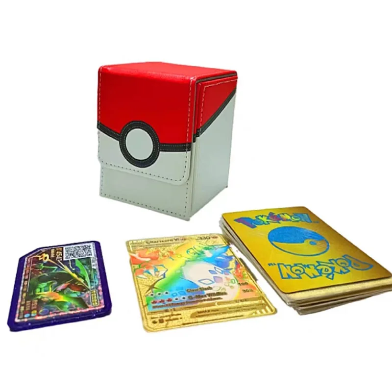 Customized Bracket Game PU Card Box Chess Game Poke Box trading Card Box Poke Mon Binder TCG MTG