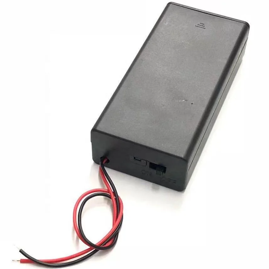 2*18650 High Quality Plastic Battery Holder with Cover and Switch and wire 2cell 18650 Batter box/case/holder