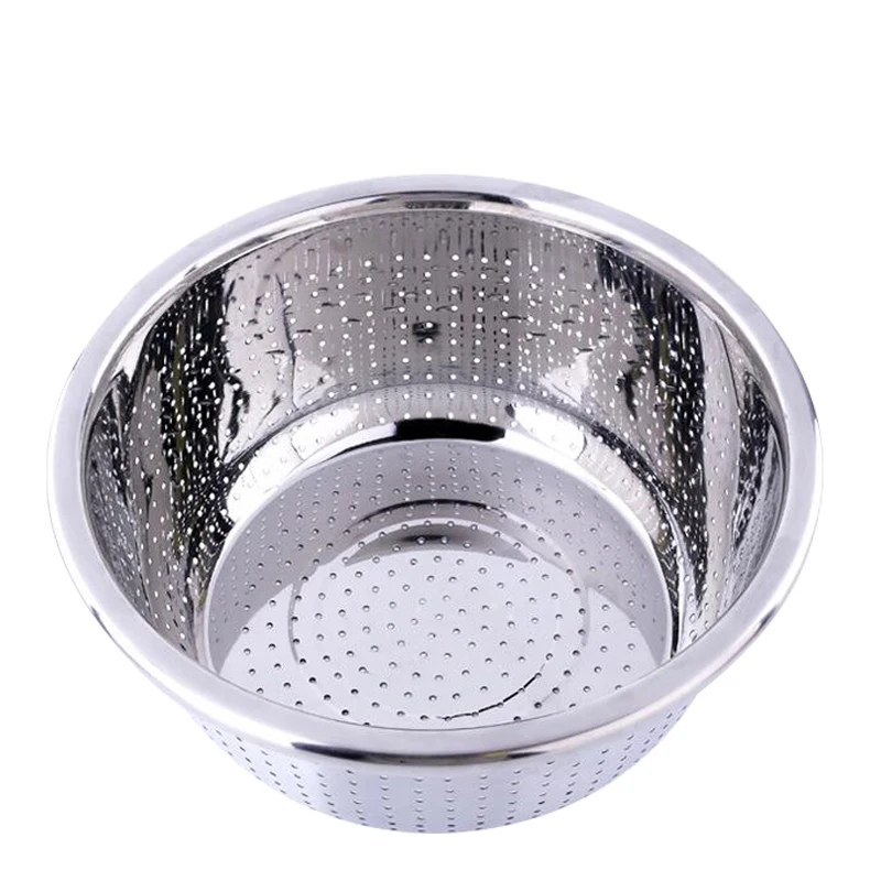 Stainless Steel Colander Vegetable Fruit Washing Storage Basket Sieve Rice Bowl Sink Strainer For Kitchen