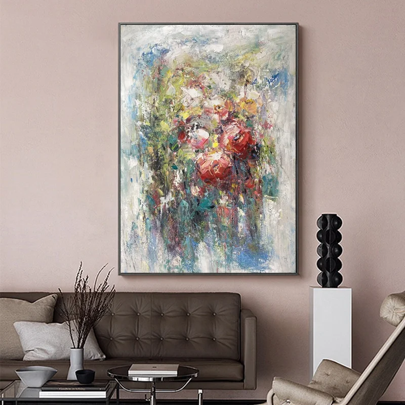 Oil Painting Handmade Dafen Abstract Wall Oil Painting Art Works Canvas Acrylic Paint Painting Living Room Home Decoration Art