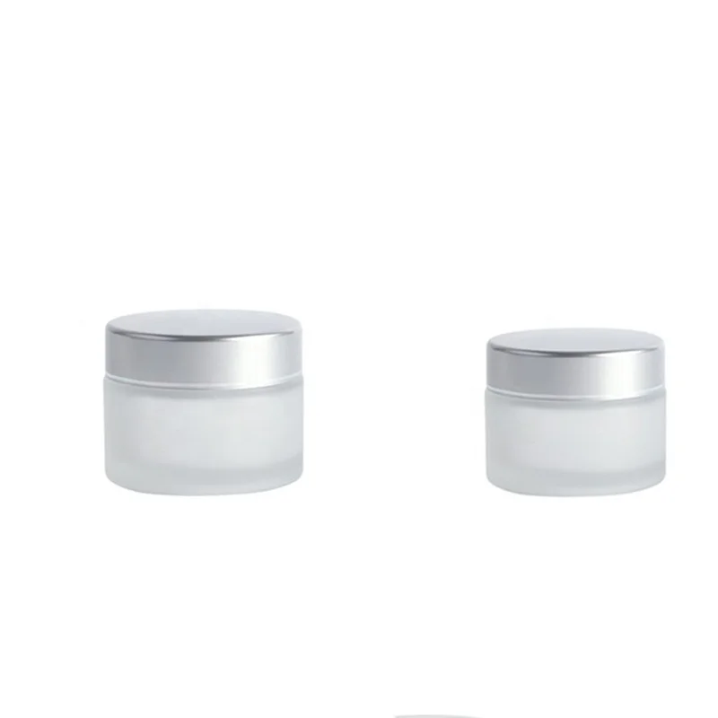 Tarro de vidrio cosmetic esmerilado 50 ml с tapa plastic