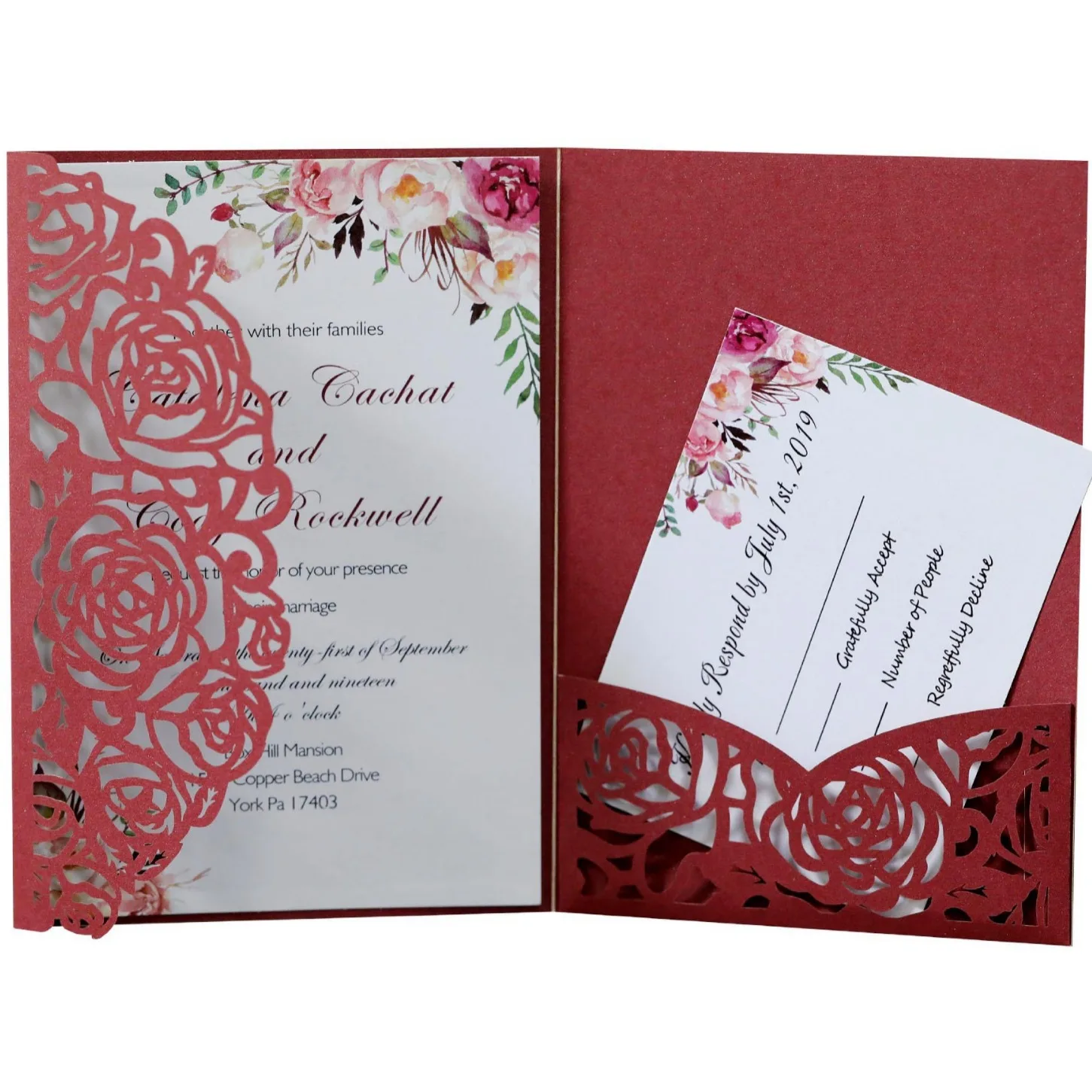 Поздравительная открытка с розами