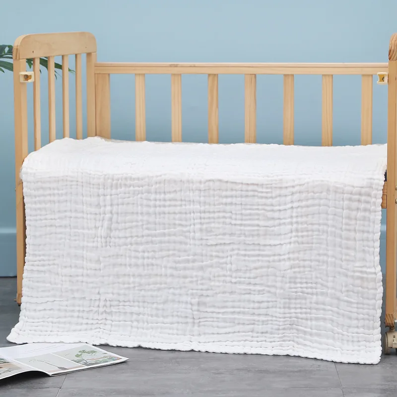 Muslin Baby Blanket 6 Layer Cotton Muslin Baby Girl Blanket Soft Lightweight Breathable Receiving Crib Blanket