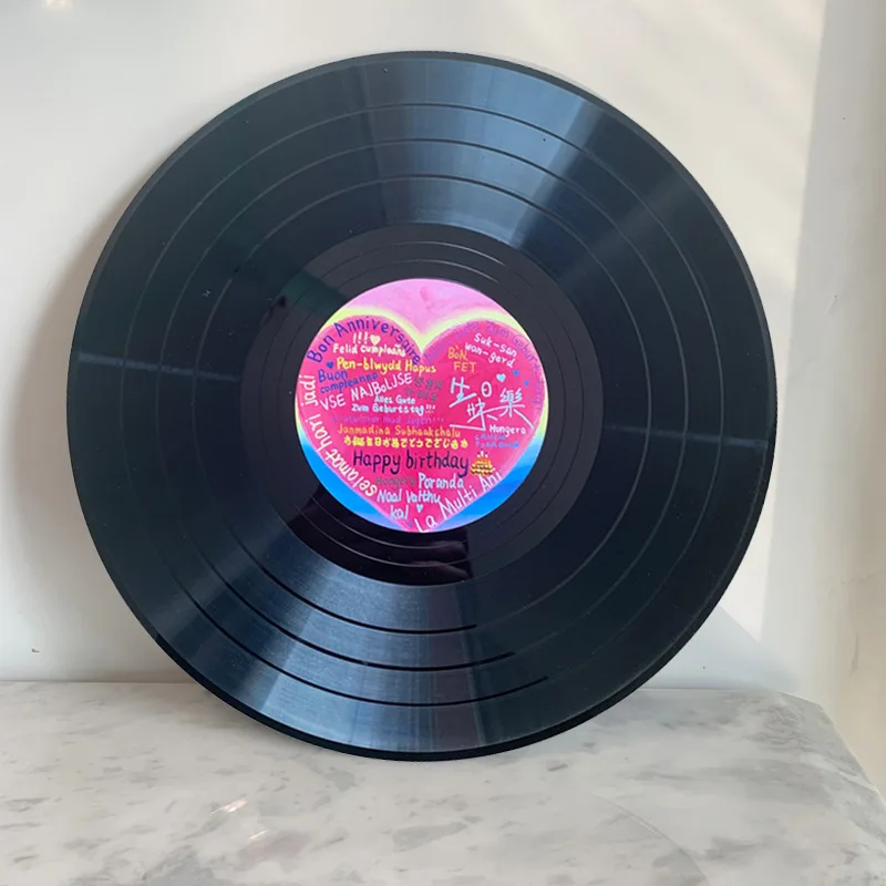 fancy home decorative DIY ABS love message vinyl record wall decoration