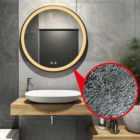 Wholesale Home Decor Mirror Aluminium Alloy Round Mirror  Metal Frame Mirrors Decor Wall