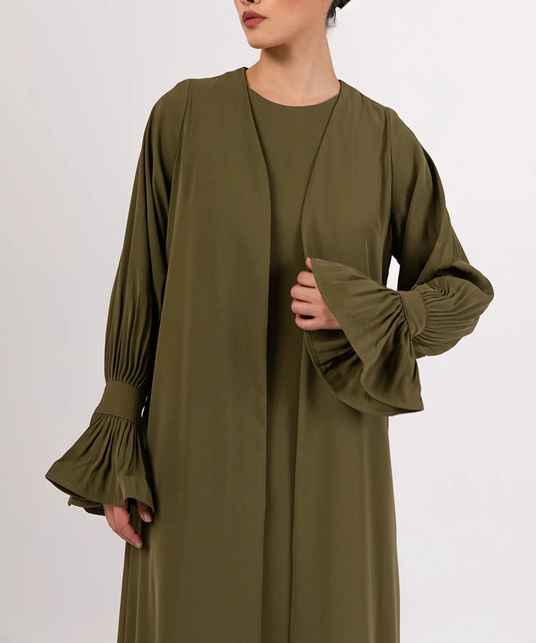 2024 wholesale 2 piece sets turquie dubai open luxury abaya femmes robe musulmane kaftan women muslim maxi long dress