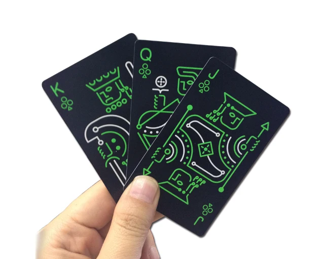 
fluorescent playing cards 