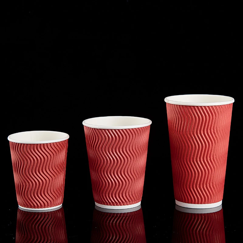 Customized disposable Heat-resistant ironing cup holder Paper Cup Jacket Coffee Paper Cup Sleeve
