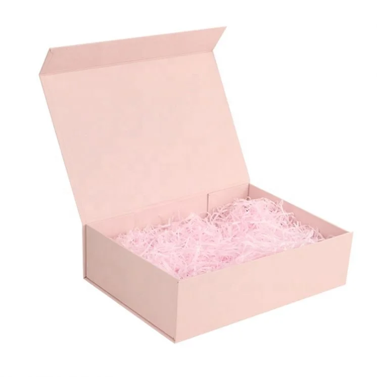 Customize Logo Printed Black Paper Flat Pack Rigid Cardboard Clothing Cosmetic Shoe Foldable Packaging Magnetic Folding Gift Box