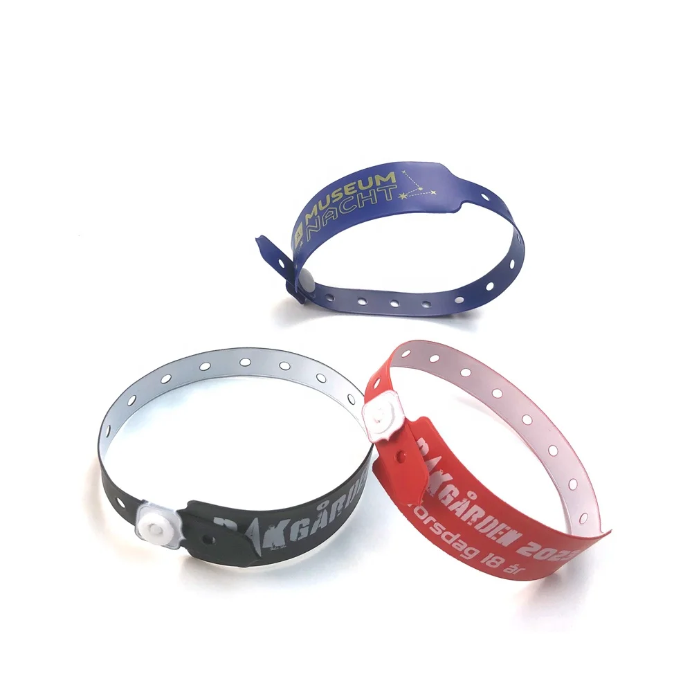 factory direct custom wristbands cheap disposable wristbands pvc plastic bracelets