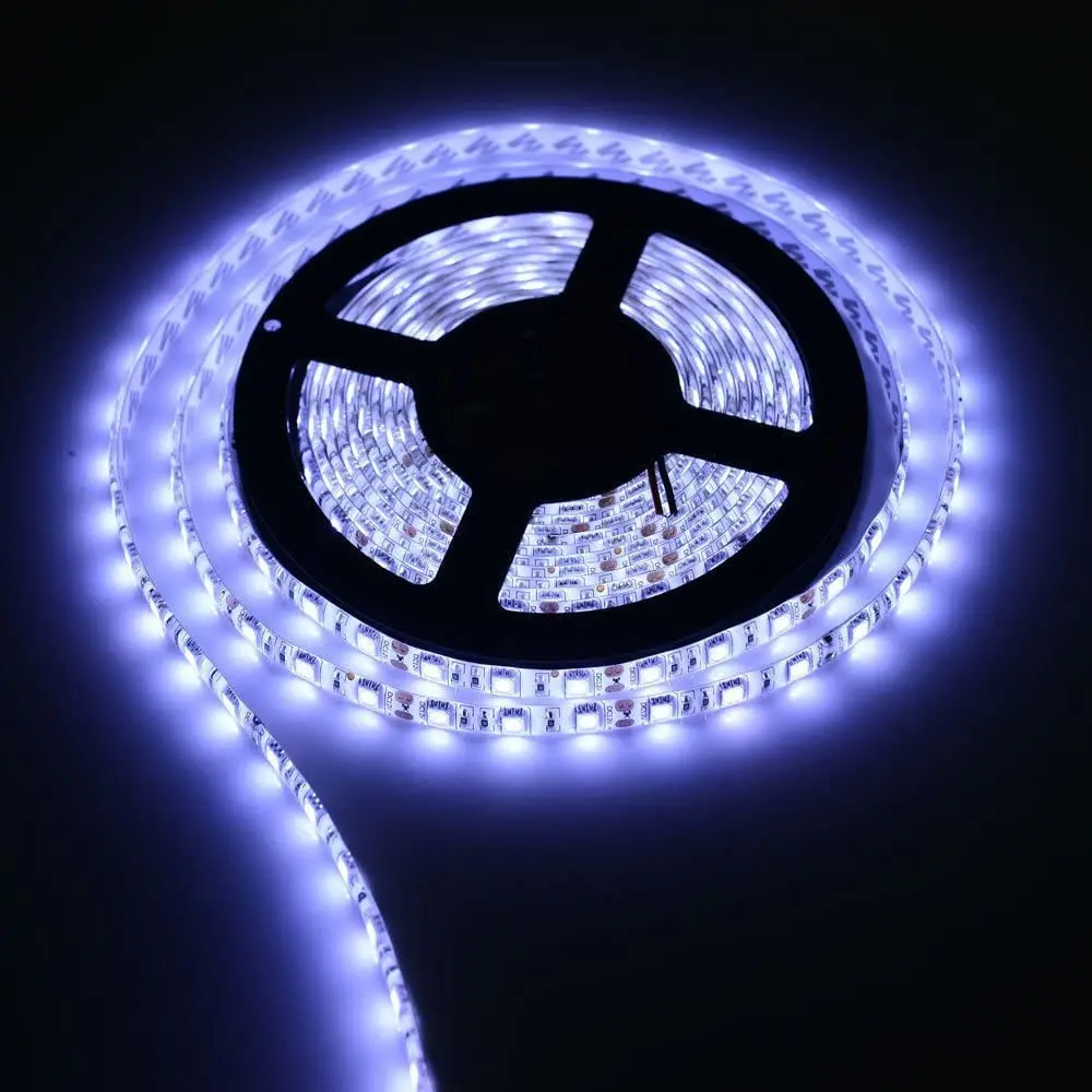 
5050 SMD 16.4ft/5M 60LEDs/m DC12V RGB Waterproof IP65 white PCB board Flexible 12v led strip led strip lights rgb 