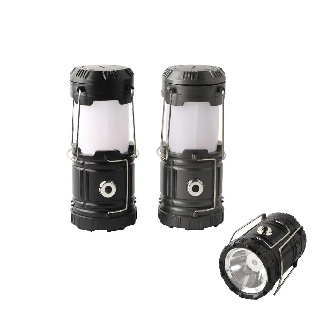 Pop-up 3*AA Dry Battery Flame Effect Light Portable Outdoor With Flashlight Function Telescopic Led